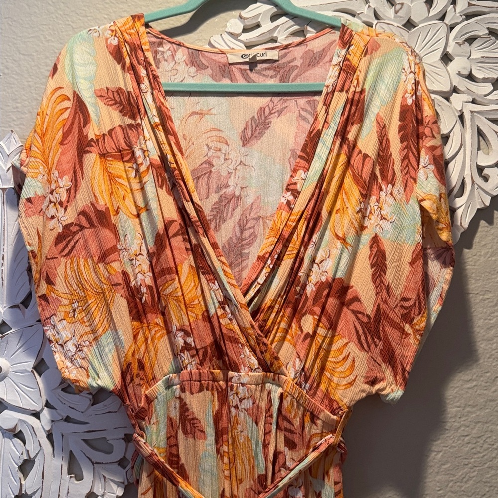 Rip Curl Tropical Faux-Wrap Maxi Dress - Picture 4 of 10